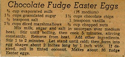 Recipe for Chocolate Fudge Easter Eggs